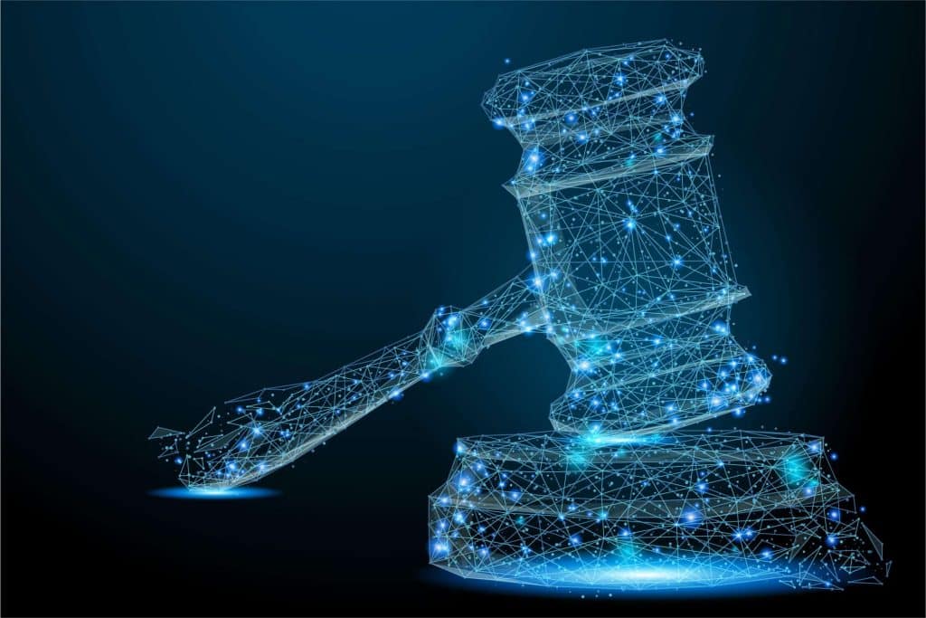 Digital picture of gavel on a sound block